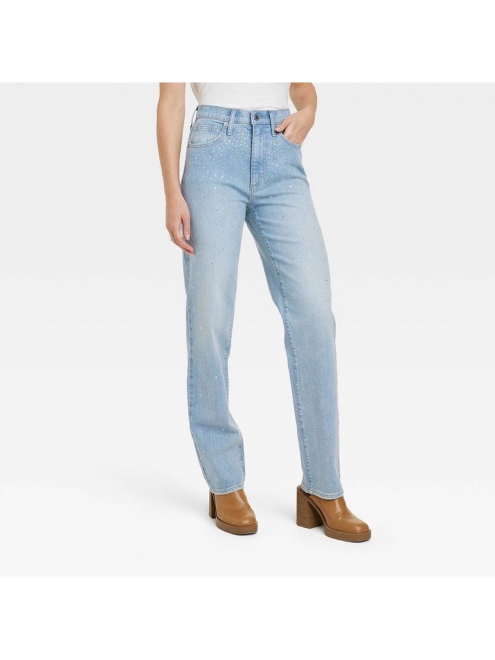Women's High-Rise Embellished 90's Straight Jeans - Universal
Thread Light
